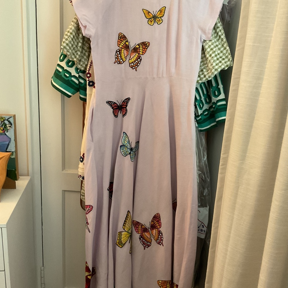 Famn Mon Butterfly Print Dress
